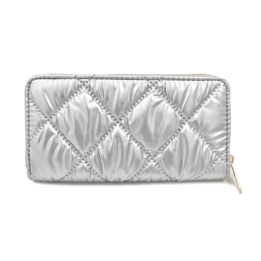 Cartera Rectangular Capitonado Metálico
