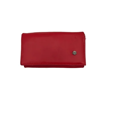 Cartera en Piel Vacuno Fana Lisa Rojo
