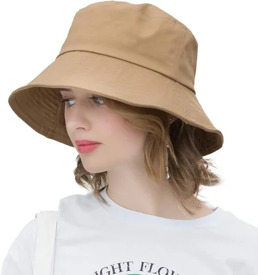 Sombreros de algodón de ala ancha para mujer