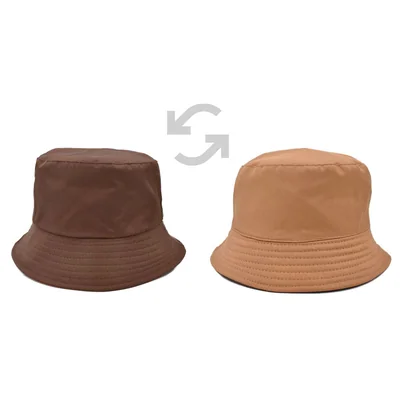 Sombrero Bucket Unisex Doble Vista Tonos Cafes