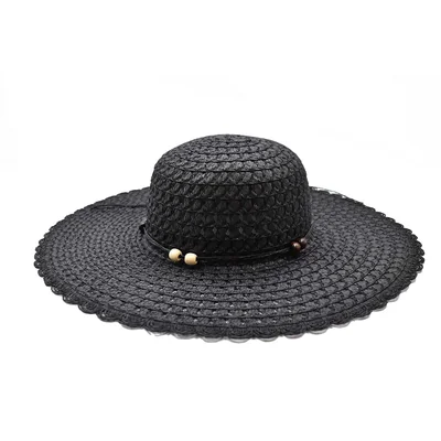 Sombrero Pamela Negro Detalle de cinta