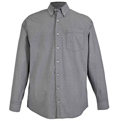 Camisa Casual Regular Fit Print Cavalatti Azul Oscuro Manga Larga para Hombre