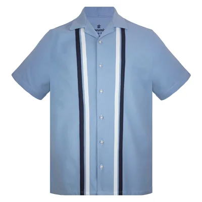 Camisa Regular Fit Malibu Cancumisa Azul Claro Manga Corta para Hombre