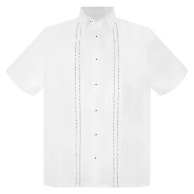 Camisa Blanca Regular Fit Cancumisa Manga Corta para Hombre