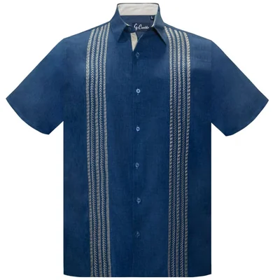 Camisa Regular Fit Azul Collection G Candila Manga Corta para Hombre
