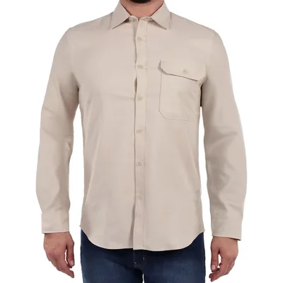 Camisa Manga Larga Gabardina Ligera Bruno Magnani Hombre