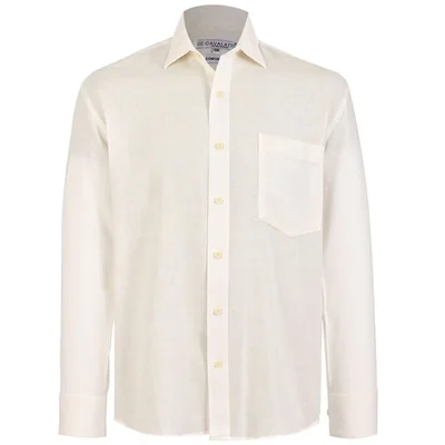 Camisa Casual Relaxed Fit Cavalatti Manga Larga para Hombre