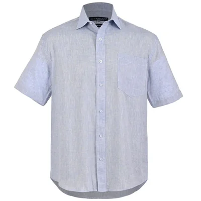 Camisa Casual Relaxed Fit Cavalatti Manga Corta para Hombre