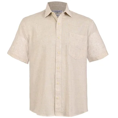 Camisa Casual Relaxed Fit Cavalatti Manga Corta para Hombre
