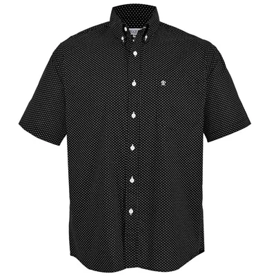 Camisa Casual con Print Relaxed Fit Cavalatti Manga Corta para Hombre