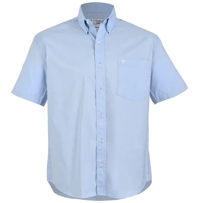Camisa Casual Relaxed Fit Cavalatti Manga Corta para Hombre