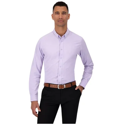 Camisa Regular Fit Básica Oxford Formens Morado Manga Larga para Hombre