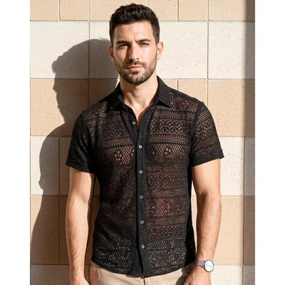 Camisa Hombre Casual Slim Negro Stfashion 50505813