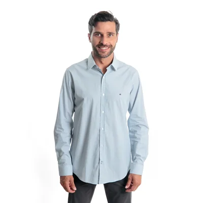 Camisa Regular Fit Rayas Kenneth Cole Manga Larga para Hombre