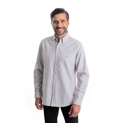 Camisa Regular Fit Rayas Kenneth Cole Manga Larga para Hombre