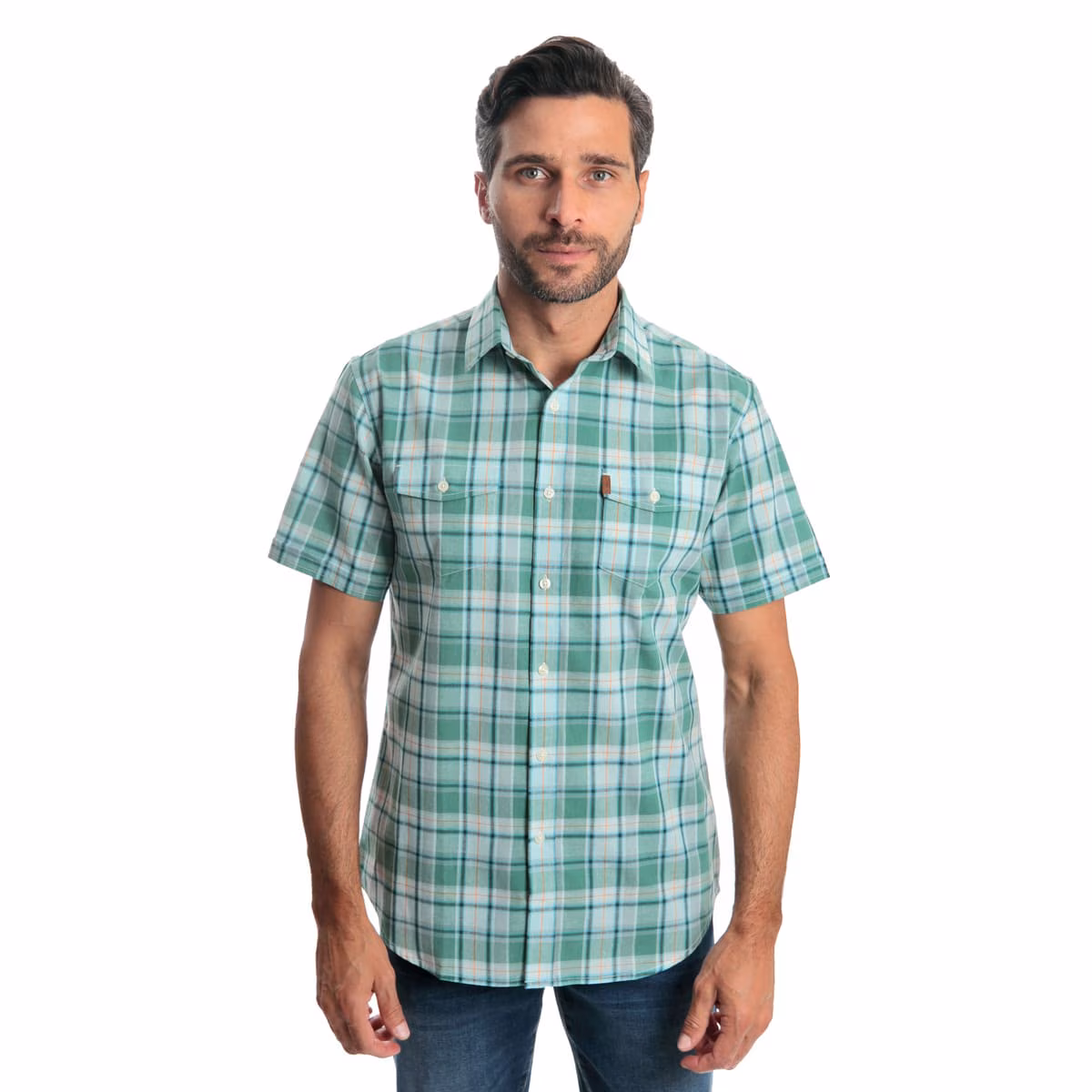 Camisa Regular Fit Chaps Manga Corta para Hombre