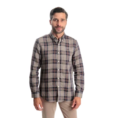 Camisa Regular Fit Cuadros Chaps Manga Larga para Hombre