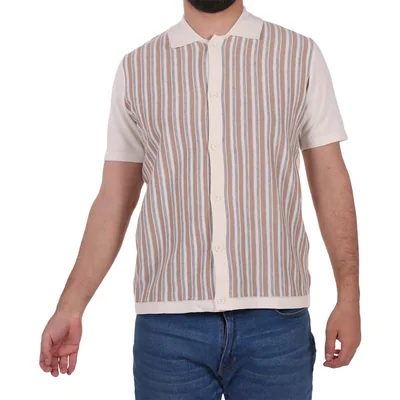 Camisa Polo Tejida Rayas Casual Ted Lapidus para Hombre