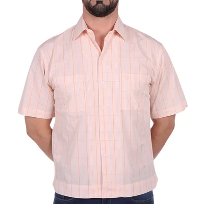 Camisa Manga Corta Regular Fit Cuadros Manchester Hombre