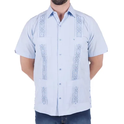 Guayabera Slim Fit Algodón-Poliéster Manchester Hombre