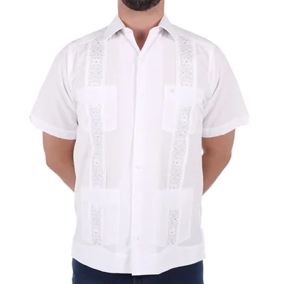 Guayabera Slim Fit Manga Corta Manchester Hombre