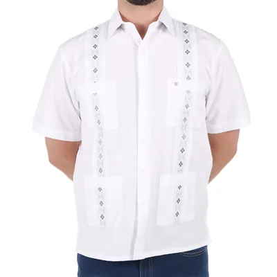 Guayabera Slim Fit Manga Corta Manchester Hombre