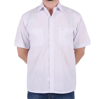 Camisa Manga Corta Regular Fit Rayas Manchester Hombre