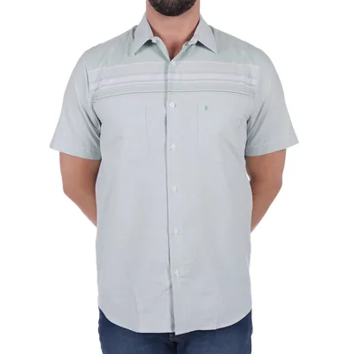 Camisa Cenefa Manga Corta Casual Estampada Yale Hombre