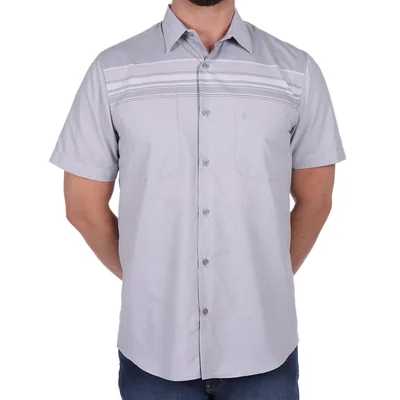 Camisa Cenefa Manga Corta Algodón Casual Yale Hombre
