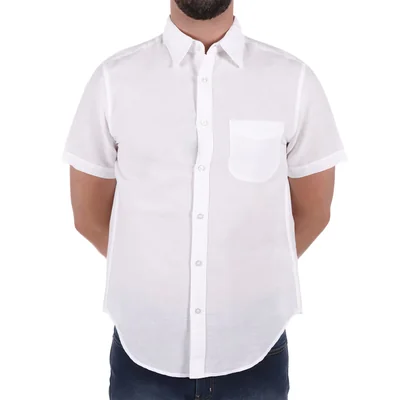Camisa Manga Corta Lino Algodón Casual J.opus Hombre