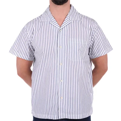 Camisa Manga Corta Cuello Resort Rayas Algodón J.opus Hombre