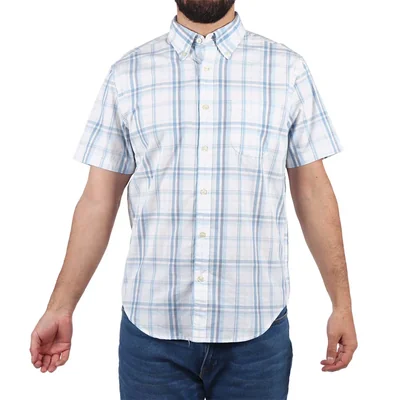 Camisa Manga Corta Estampado Cuadros J.opus para Hombre