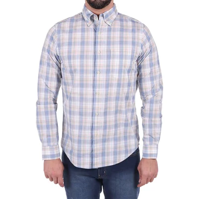 Camisa Cuadros Algodón Manga Larga Casual J.opus Hombre