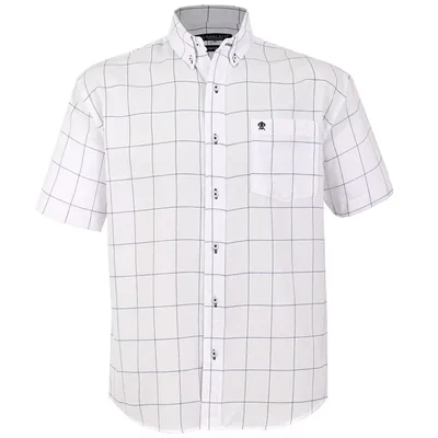 Camisa Casual Cuadros Cavalatti Manga Corta para Hombre