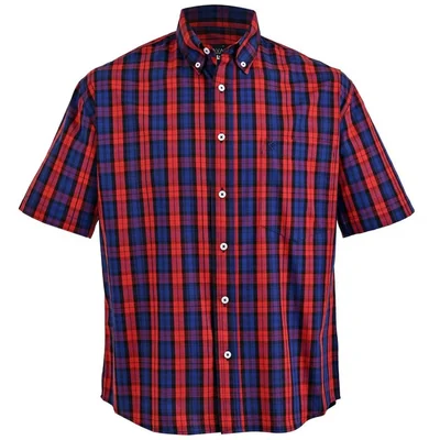 Camisa Casual Manga Corta Cavalatti Cuadros para Hombre