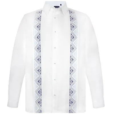 Camisa Blanca Cancumisa Mexican Manga Larga para Hombre