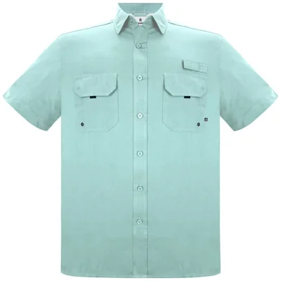 Camisa Azul Claro Cancumisa Manga Corta Outdoors para Hombre
