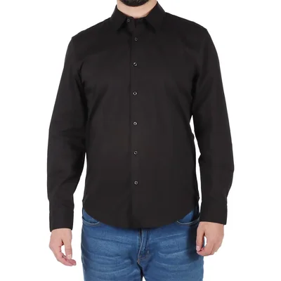 Camisa Lisa Manga Larga Corte Regular Bruno Magnani Hombre