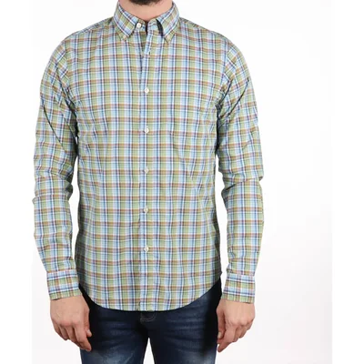 Camisa Cuadros Manga Larga Button Down J.opus para Hombre