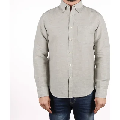 Camisa Lino Gingham Manga Larga Casual J.opus para Hombre