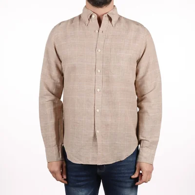 Camisa Lino Algodón Principe de Gales J.opus para Hombre