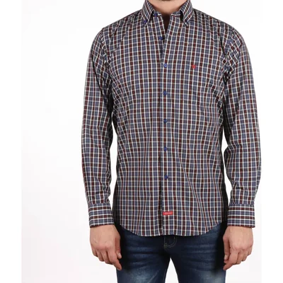 Camisa Cuadros Slim Fit Manga Larga Manchester para Hombre