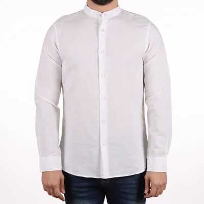 Camisa en Lino Cuello Mao Manga Larga J.opus para Hombre