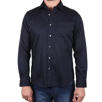 Camisa Oxford Estampado Anclas Carlo Corinto para Hombre