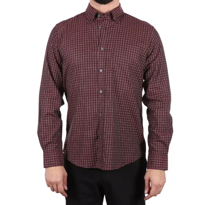 Camisa de Vestir Cuadros Pequeños Carlo Corinto para Hombre