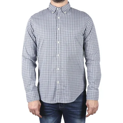 Camisa Manga Larga Cuadros Pequeños J.opus para Hombre