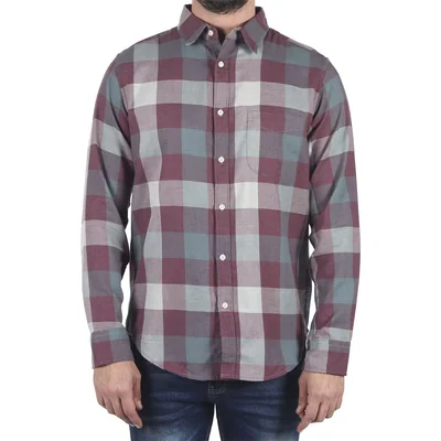 Camisa Cuadros Buffalo Plaid Manga Larga J.opus Hombre