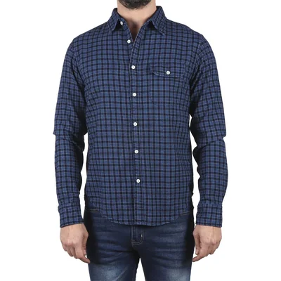Camisa Cuadros Algodón Corte Regular J.opus para Hombre