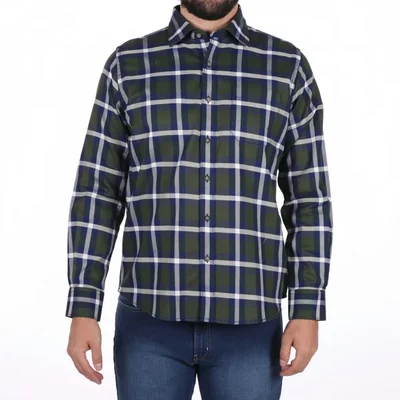Camisa Cuadros Manga Larga Carlo Corinto para Hombre