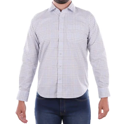 Camisa Manga Larga Cuadros Carlo Corinto para Hombre
